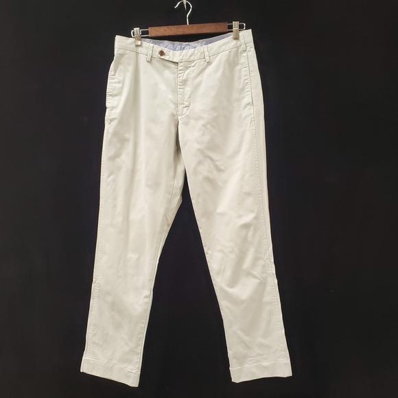 Sid Mashburn Other - Sid Mashburn Mens Straight Leg Flat Front Chino Pants Size 33 Tan Cotton Office